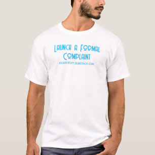 Dien een formele klacht in t-shirt