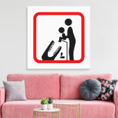 Dien geen Baby aan de Krokodildierentuin. Canvas Afdruk (Insitu (Woonkamer))