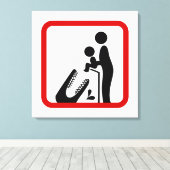 Dien geen Baby aan de Krokodildierentuin. Canvas Afdruk (Insitu (Houten vloer))