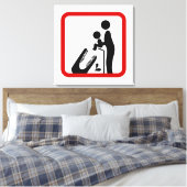 Dien geen Baby aan de Krokodildierentuin. Canvas Afdruk (Insitu (Slaapkamer))