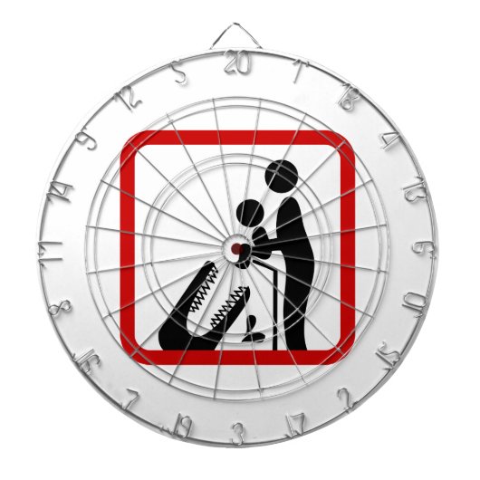 Dien geen Baby aan de Krokodildierentuin. Dartbord (Voorkant)