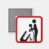 Dien geen Baby aan de Krokodildierentuin. Magneet (Voorkant / Achterkant)