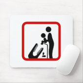 Dien geen Baby aan de Krokodildierentuin. Muismat (Met muis)