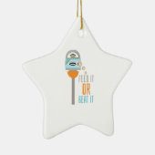 Dien het aan of slaan het keramisch ornament (Rechts)