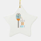 Dien het aan of slaan het keramisch ornament (Voorkant)