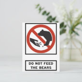 Dien het teken van de Beer niet aan Briefkaart (Staand voorkant)