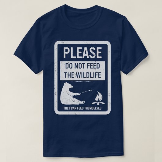 Dien het wild niet aan t-shirt (Design voorkant)