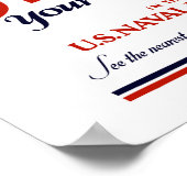 Dien je land in het reservaat van de marine — WW2 Poster (Hoek)