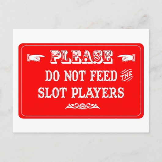 Dien niet de Spellers van de Sleuf toe Briefkaart (Voorkant)