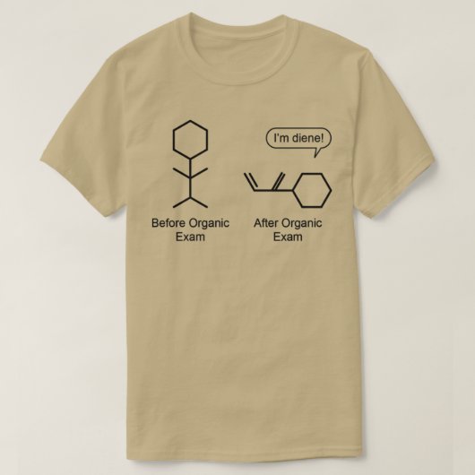 Diene Chemistry voor studenten en geeks 2 T-shirt (Design voorkant)