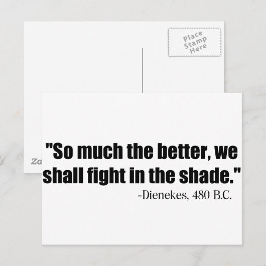 Dienekes vecht in de schaduw briefkaart (Voorkant / Achterkant)