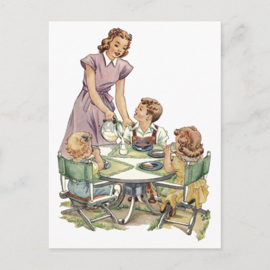 Dienende Lunch Briefkaart (Voorkant)