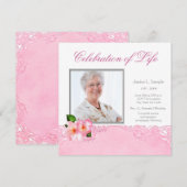 Dienst Aankondiging Foto Vrouw Herdenking (Voorkant / Achterkant)