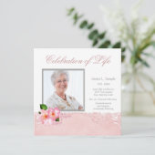 Dienst Aankondiging Foto Vrouw Herdenking (Staand voorkant)