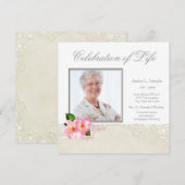 Dienst Aankondiging Foto Vrouw Herdenking (Voorkant / Achterkant)