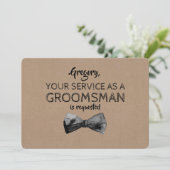 Dienst als Groomsman aangevraagd - Grappig Voorste Kaart (Staand voorkant)