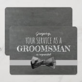 Dienst als Groomsman aangevraagd - Grappig Voorste Kaart (Voorkant / Achterkant)