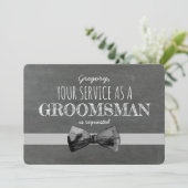 Dienst als Groomsman aangevraagd - Grappig Voorste Kaart (Staand voorkant)