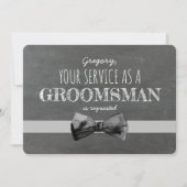 Dienst als Groomsman aangevraagd - Grappig Voorste Kaart (Voorkant)