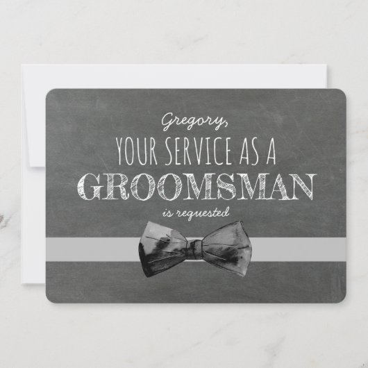 Dienst als Groomsman aangevraagd - Grappig Voorste Kaart (Voorkant)