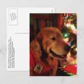 Dienst Dog Jonah Christmas Postcard Feestdagenkaart (Voorkant / Achterkant)