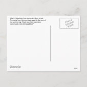 Dienst Dog Jonah Christmas Postcard Feestdagenkaart (Achterkant)