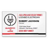 dienst Elektriciens Magnetisch Visitekaartje (Voorkant)