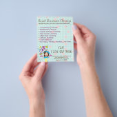 Dienst huishoudster schoonmaakster schoonmaak flyer (Hand)
