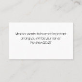 Dienst op Christelijke wijze Visitekaartje (Achterkant)