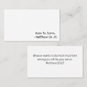 Dienst op Christelijke wijze Visitekaartje (Voorkant / Achterkant)