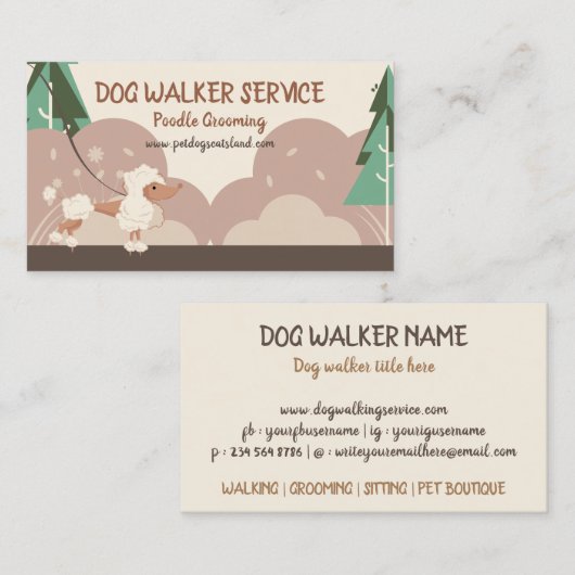 Dienst porseleinkringloopgraaf visitekaartje (Voorkant / Achterkant)