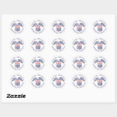 Dienst sociale zekerheid ronde sticker (Vel)