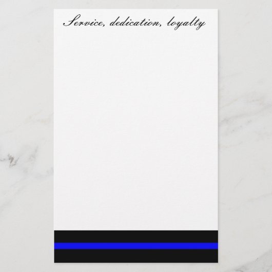 Dienst, toewijding, loyaliteit briefpapier (Voorkant)