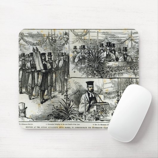 Dienst van de Joodse Synagogue Muismat (Met muis)