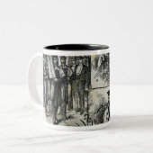 Dienst van de Joodse Synagogue Tweekleurige Koffiemok (Voorkant links)