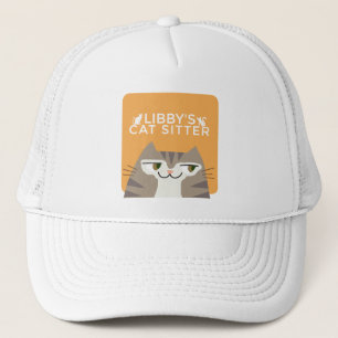 Dienst voor het oppassen op een tabby kat trucker pet