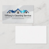 Dienst voor het schoonmaken van het huis | Daklogo Visitekaartje (Voorkant / Achterkant)
