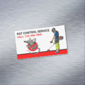Dienst voor het verwijderen van ratten professione magnetisch visitekaartje (Voorbeeld)