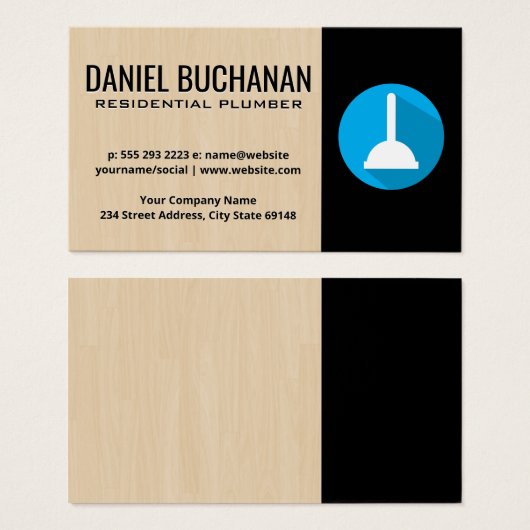 Dienst voor thuisreparatie | Loodgietersdiensten Visitekaartje (Voorkant /achterkant)