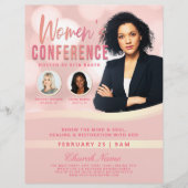Dienst Vrouwenconferentie van Roze Bokeh Flyer (Voorkant)