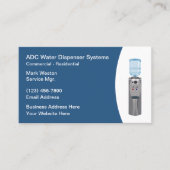 Dienst waterdistributie en levering visitekaartje (Voorkant)