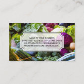 Dienstbord en mes | Groenten Visitekaartje (Achterkant)