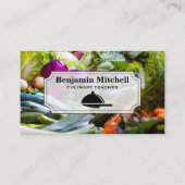 Dienstbord en mes | Groenten Visitekaartje (Voorkant)