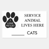 Dienstdier Rechthoekige Sticker (Voorkant)