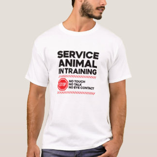 DIENSTDIEREN IN OPLEIDING - Sarcastische Witty Dog T-shirt