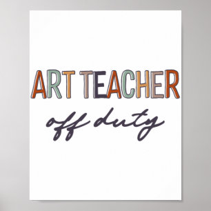Dienstdoend leraar Laatste dag van school Einde va Poster