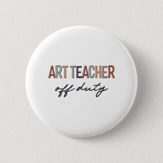 Dienstdoend leraar Laatste dag van school Einde va Ronde Button 5,7 Cm (Voorkant)
