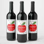 dienstdoende leraar wijn etiket (Flessen)