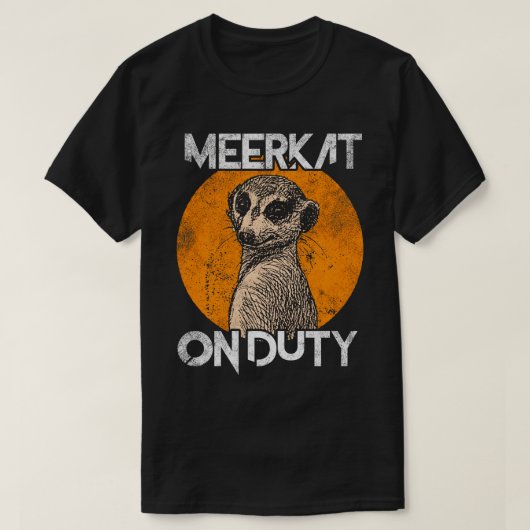 dienstdoende Meerkat T-shirt (Design voorkant)