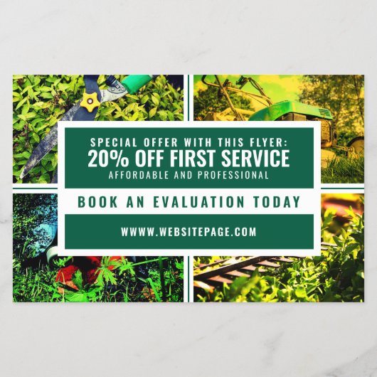 Diensten afbeeldingen Landscaping Flyer (Achterkant)